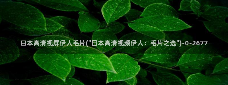 伊人久久大香线蕉影院：曰本高清视屏伊人毛片(\